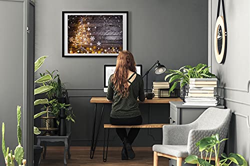 Tableau Arbre de Noël Illuminé Cadre MDF pour Sublimer un Mur Vide 70x50 - 2