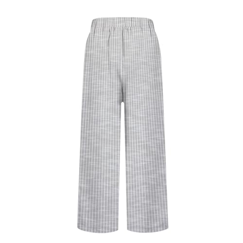 Side Stripe Linen Pants for Women Summer Beach Vacation Casual Clothes Lightweigt Straight Leg Trousers with Pockets4