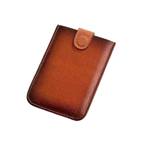 Porte-monnaie mini en cuir PU marron : organiseur de cartes unisexe et compact