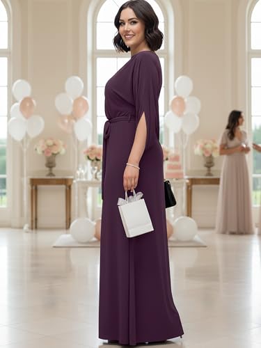 Image of KOH KOH Womens 2026 Flowy Formal Batwing Sleeve Evening Casual Gown
