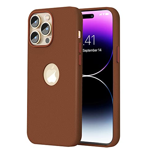 Image of eller sante Lexza for iPhone 14 Pro Case Cover, Premium Leather, Military-Grade Protection, Slim, Thin Compatible with iPhone 14 Pro Back Cover - Brown