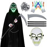 Verstellbare Spielzeugsense: Das einzigartige Design der altmodischen Todessense in Verbindung mit der verstellbaren Länge macht die Todessense sehr eindringlich. Die Todessense kann auf die Länge eingestellt werden, die Sie einstellen möchten, was verschiedene Effekte mit dem Todeskostüm schaffen kann.