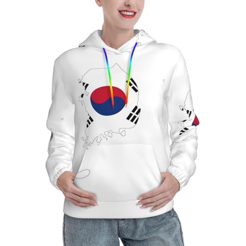Sweat à capuche Corée du Sud pour femme idéal pour le quotidien casual