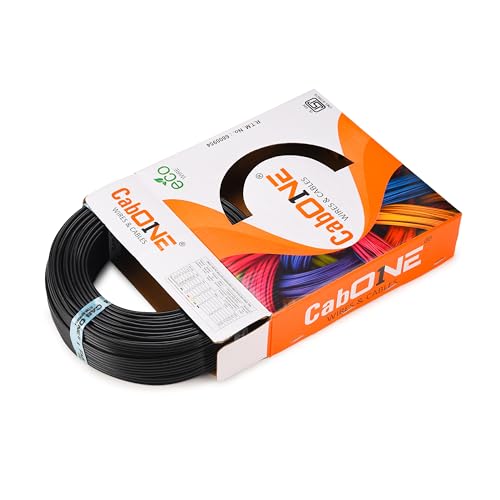 Image of CabONE Pack of 3 Electrical Wire 0.75mm | 90 Meter Single Core CCA Copper Cable | Heat Resistant No-Drip PVC Insulation | High Current Carrying Capacity House Wire