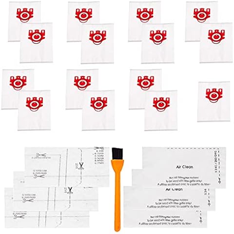 hoover bags Repalcement Miele FJM Vacuum Bags, 15 Packs Compatible with Miele Compact C2 C1 9917710 S700 S4000 and S6000 Series Vacuums Cleaners Bags Cover