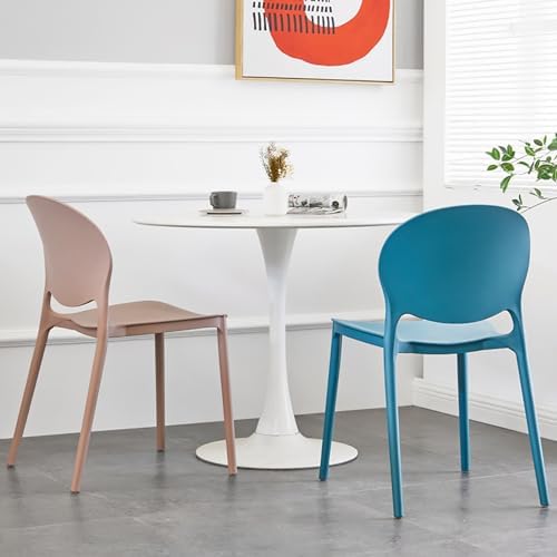 Stackable Plastic Kitchen Chairs - Modern Dining Chairs for Indoor & Outdoor Use, Perfect for Restaurants, Cafes, and Patios, No Assembly Required, 330lbs Capacity