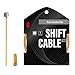 AEIOFU Bike Shifter Cable Polished Wire Compatible for Mountain Bike, Road, Derailleur Cable 1.2 X 2100mm Gold Shifter Housing Shifting