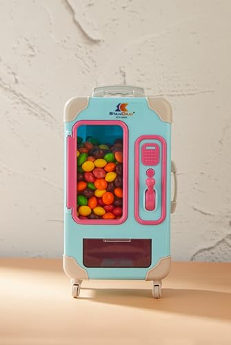 Image of Candy Dispenser, Cute Vending Machine for Desktop, Manual Candy Machine, Dispense Mini Candies, Birthday & Christmas Gift for Girls, Gift for Friends (Blue)