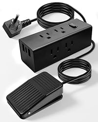 UTKFHT AC Foot Pedal Power Outlet Switch.