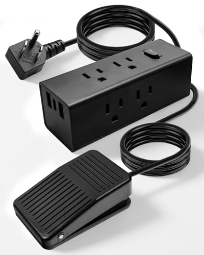 UTKFHT AC Foot Pedal Power Outlet Switch.