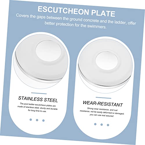 Placas de cubierta para escalera de piscina de acero inoxidable 2 piezas miniatura 7