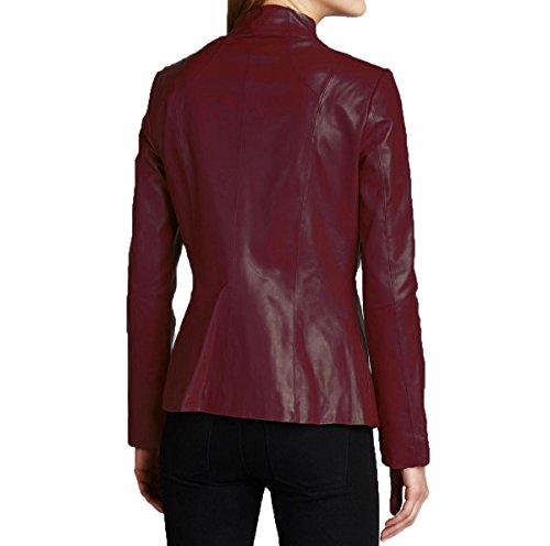 Womens Solid Cheezy Genuine Lambskin Leather Jacket, Biker Jacket2