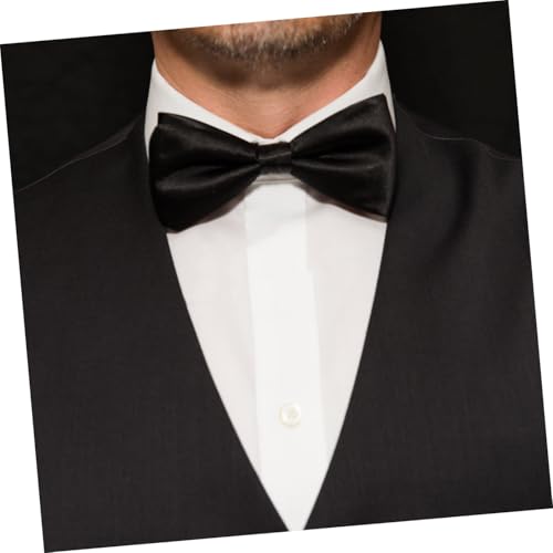 Set de Cummerbund y Corbata de Moño Negro para Hombre miniatura 7