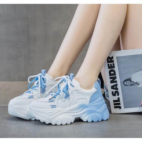 Women's Y2K Cloud Walker Platform Sneakers Cute Pastel Chunky Dad Shoes | Teen Girls Korean Ulzzang Fashion | Extra Height Blue/Pink Gradient Aesthetic4