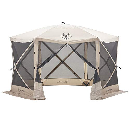 Gazelle Tents 21500 G6 Pop-Up Portable 6-Sided Hub Gazebo/Screen Tent, Dessert Sand, Easy Instant Set Up in 60 Seconds