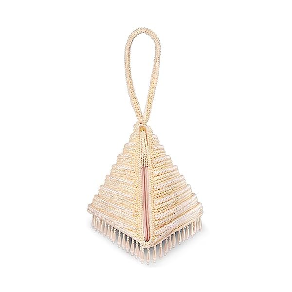 Peora Peach Potli Purses for Women Handmade Evening Handbag Stylish Bridal Fashion Wristlet Bag for Girls (P181PCH) - Image 8