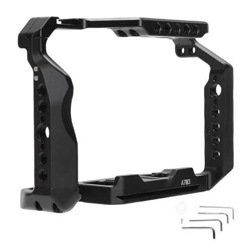 Cage de caméra en aluminium avec base ARCA et supports 1/4" 3/8" pour boîtier reflex - 5