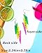 80s Neon Earrings for Women Colorful Lightning Acrylic Drop Earrings Retro Geometric Dangle Earrings for 80's Outfit Glow Party Neon Accessories 80s Jewelry-Lightning mixed2