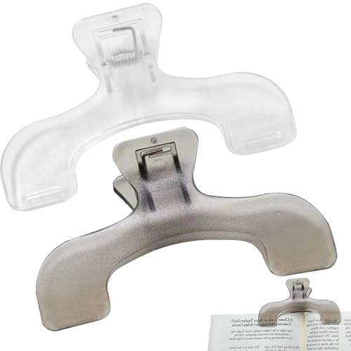 Clips Transparentes para Sujetar Páginas de Libros,Accesorios de Lectura Novedosos,Separador De Paginas Libro Pulgar Sujeta,Accesorios para Abrir Llibros para Profesores,Lectores,Amantes de los Libros