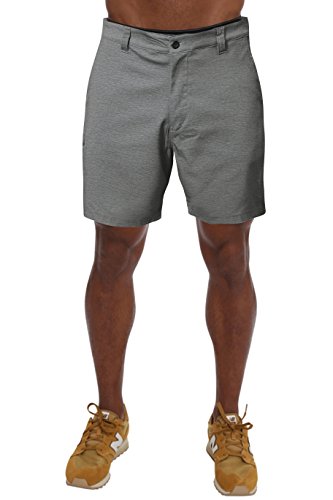 SPECIALMAGIC Mens Casual Summer Combat Cargo Shorts Plain Cotton Walking Jogging Outdoor Pants with Pockets (Grey, 36)