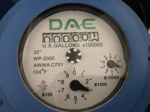 DAE WP-2000P 20" Woltmann Helix Water Meter, Pulse Output, Gallons
