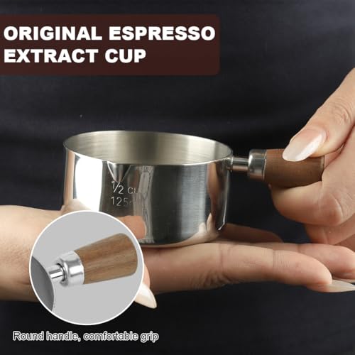 Image of Supvox 125ml Coffee Cup Measurement Cup for Kitchen Baking Liquids Dry Ingredients