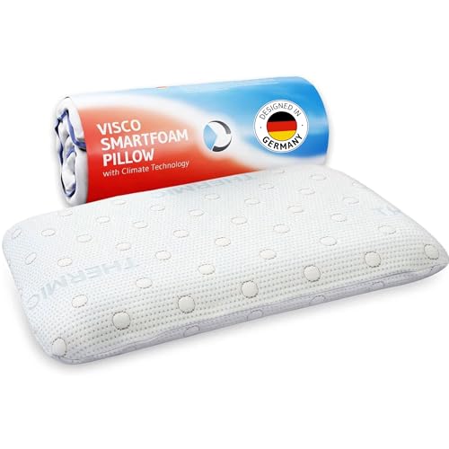 Bauchschläferkissen 40x60 MIZAR Thermic, Extra flach - 7 cm Höhe, Orthopädisches Schlaf-Kissen, hochwertiger Memory-Foam, Kopfkissen Bauchschläfer, ergonomisch, schnelltrocknend & thermoregulierend Bauchschläferkissen 40x60 MIZAR Thermic, Extra flach - 7 cm Höhe, Orthopädisches Schlaf-Kissen, hochwertiger Memory-Foam, Kopfkissen Bauchschläfer, ergonomisch, schnelltrocknend & thermoregulierend