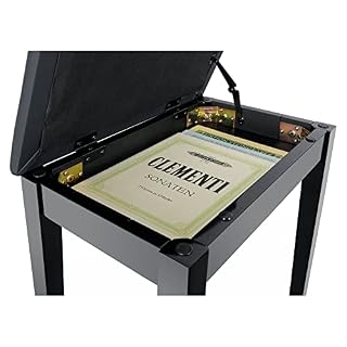 Classic Cantabile Banc de piano avec Compartiment de rangement modèle S noir brillant - Les Beatles, Paul McCartney, John Lennon, RIngo Starr, George Harrison Classic Cantabile Banc de piano avec Compartiment de rangement modèle S noir brillant – Image 5