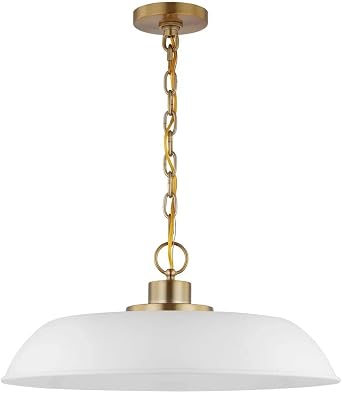 Nuvo Colony - 1 Light Medium Pendant in Mid-Century Modern Style-8.13 Inches Tall and 19.88 Inches Wide-Matte Black/Burnished