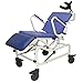 EZee Life Model 170 Tilt and Recline Rehab Shower Commode Chair with Locking Wheels