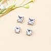 Besyvvin 8pcs Fake Earring Studs Non Pierced Magnetic CZ Earrings Stud for Men Women Non Piercing Jewellery Silver #4