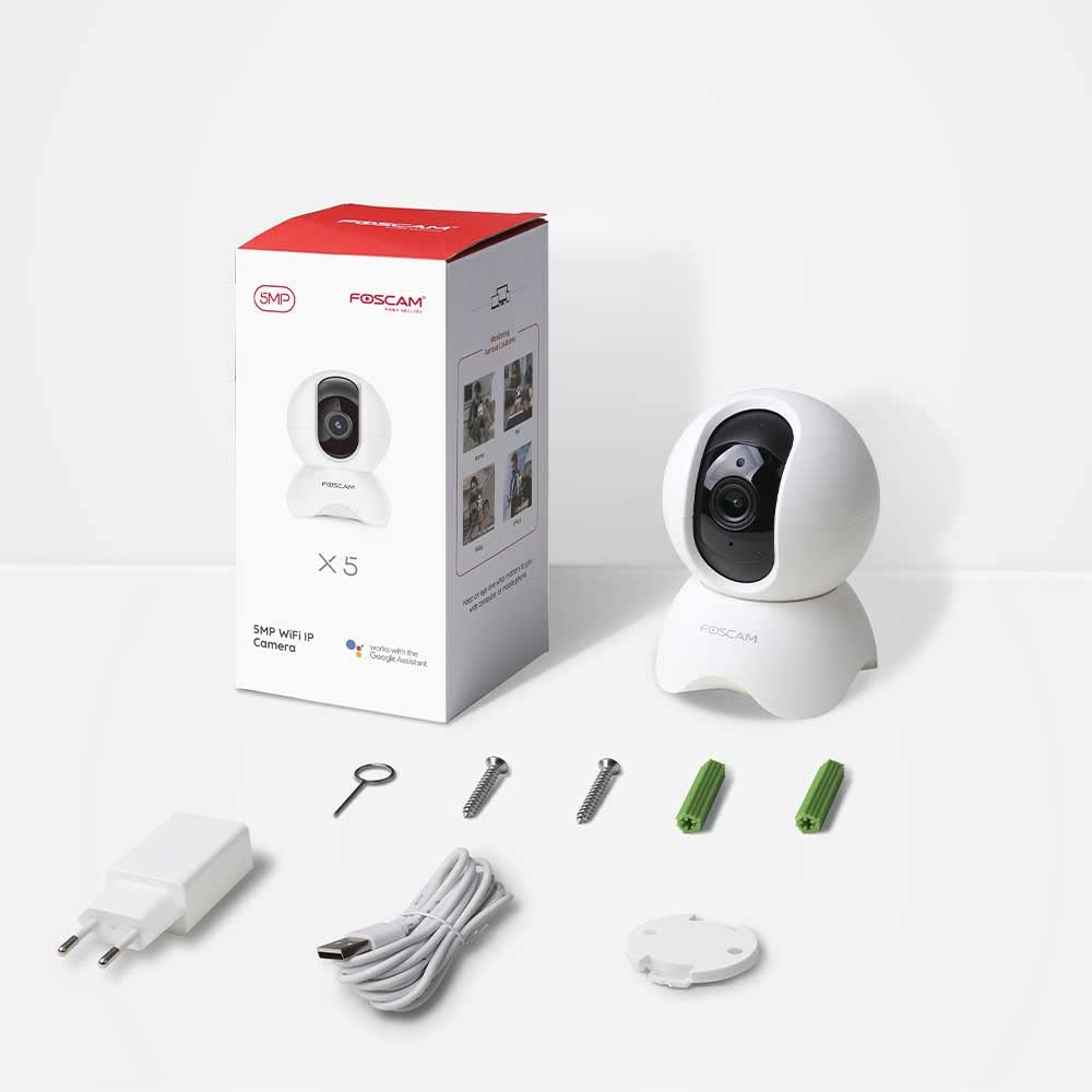 Foscam X5 Überwachungskamera [Indoor, Super HD, WLAN, Schwenk- und Neigungsfunktion]