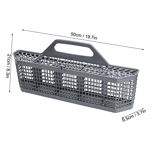 Universal Spülmaschinenkorb für Besteck & Babyflaschen, Geschirrspüler Besteckkorb Ersatz für WD28X10128, Kunststoff Spülmaschinen-Aufbewahrungskorb mit offenem Gitterdesign, 50 x 21 x 9,5 cm