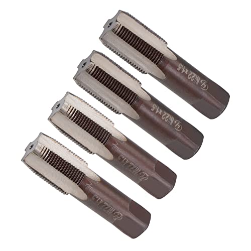 Image of CoCud Hand Threading Taps, M22 x 1.5 Thread, Metric Alloy Tool Steel Screw Tapping Taper Bottom Tap - (Applications: for Machine Thread Repair), 2-Pairs