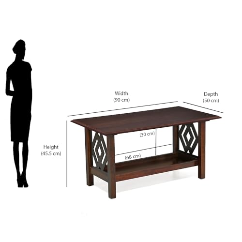 Image of @home By Nilkamal Lucius Coffee Table | Center Table /CoffeeTable /Tea Table for Living Room| Knock Down|Dark Cappuccino