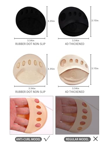 Toe Topper Liner Socks Women's Toeless High Heels Sandals Sponge Cushion Pads 6 Pairs Work Boots High Heeled Socks4