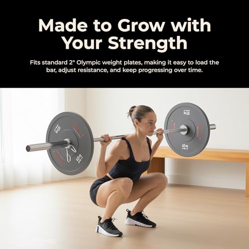 Sunny Health & Fitness 7ft Olympic Barbell 850 lb Capacity with 28mm Grip - image 6
