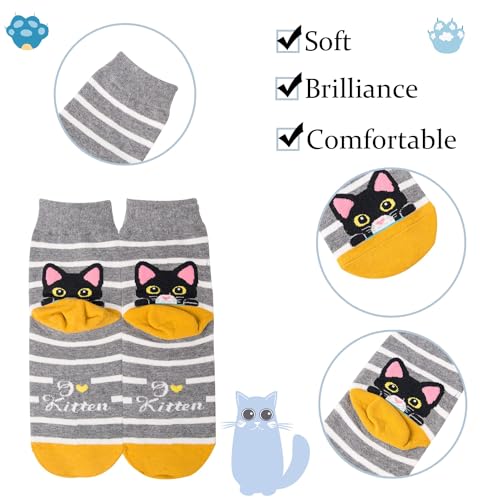 Chalier Cozy Women Socks Funny Cute Animal Ladies Sock Cat Dog Socks Gifts for Women Christmas Birthday, One Size