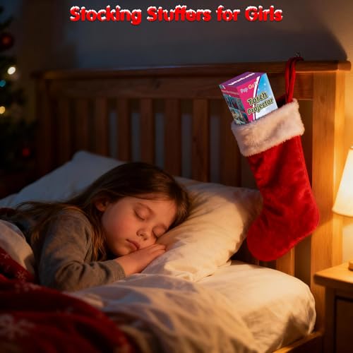 Image of Pup Go Mermaid Projector Flashlight for Kids Ages 3+, Ideas Christmas Stocking Stuffers Gifts for Girls, Pink Fairy Little Mermaid Toys, 3 Discs 24 Images, Kid Night Light Projector