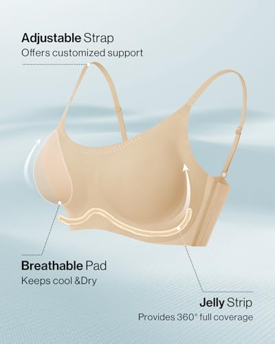 Women's Adjustable String Bralette, Wireless Seamless Vest Bras Adjustable Spaghetti Straps Camisole Bra4