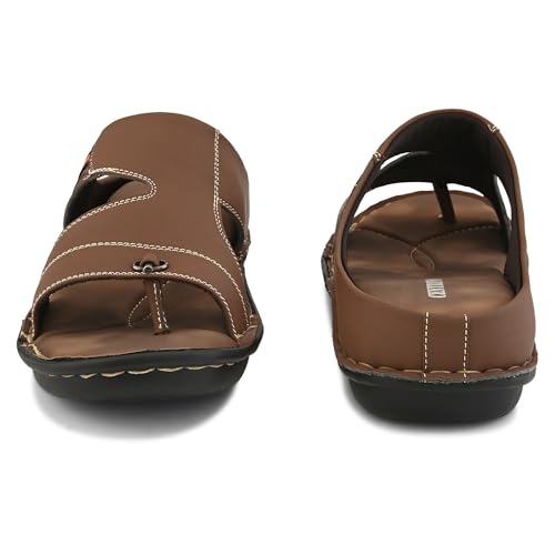 Image of Centrino Sandal for Men | Grip Insole for Stability | slippers /sliders for men |mens sandals casual | sandals for men | Modern Look with Straps | Comfortable Footwear (9266)