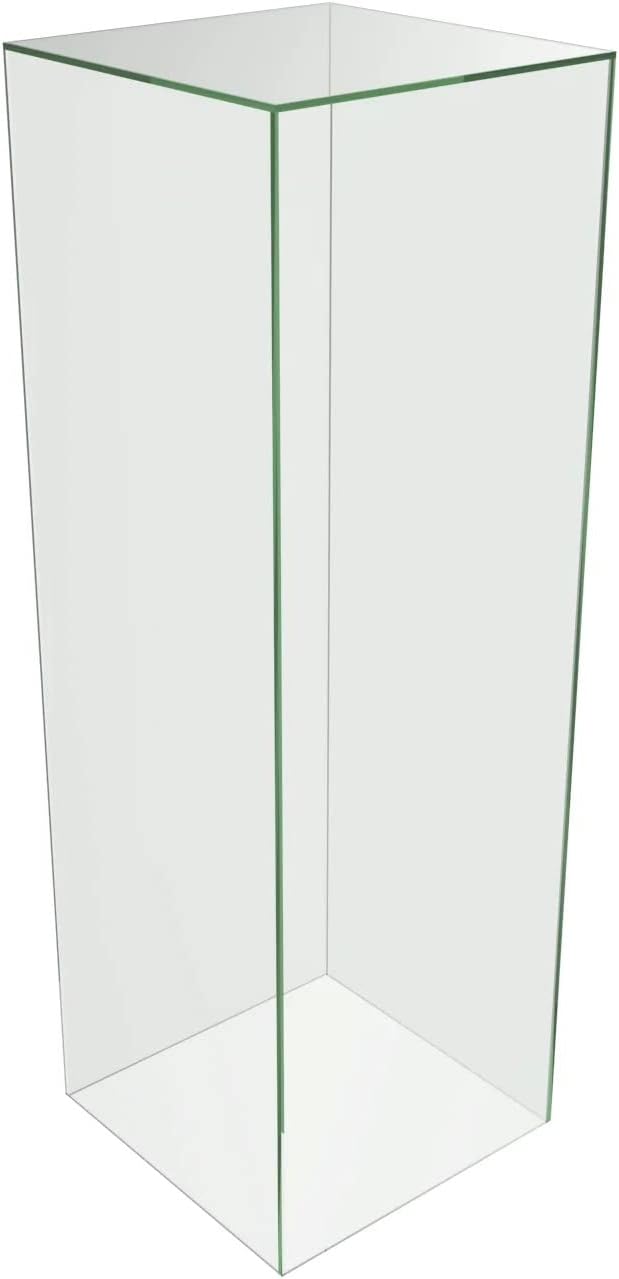 Displaypro Pedestal Plinths Clear Polished Acrylic Decorative Storage (300x300x700mm)