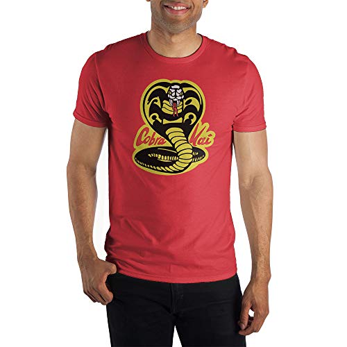 Cobra Kai Tv Series Mens Red Short Sleeve Graphic Tee Shirt-XL