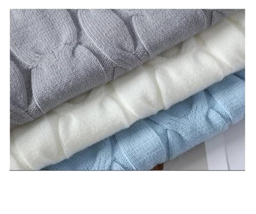 ERFMFKL Men's Loose Twisted Mock Neck Sweater Soft Warm Knitwear Casual Pullovers Jumpers4