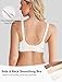 Avidlove Full Coverage Bras for Women Seamless Pushup Wireless Bra Comfort Bralette with Support Minimizer Balconette White