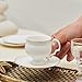 KARACA Malta 12-Piece Porcelain Espresso/Turkish Coffee Cup & Saucer Set 100 ml – Elegant White & Gold Design
