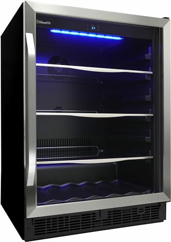 Danby Silhouette SBC057D1BSS Built In Beverage Center, Under Counter Single Zone Beverage Cooler For Wine, Beer - For Kitchen, Home Bar on Fridge.com