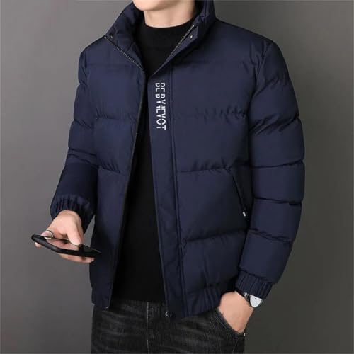 Men's Trend Solid Color Down Coats Thick Long Sleeve Zipper Down Coats2