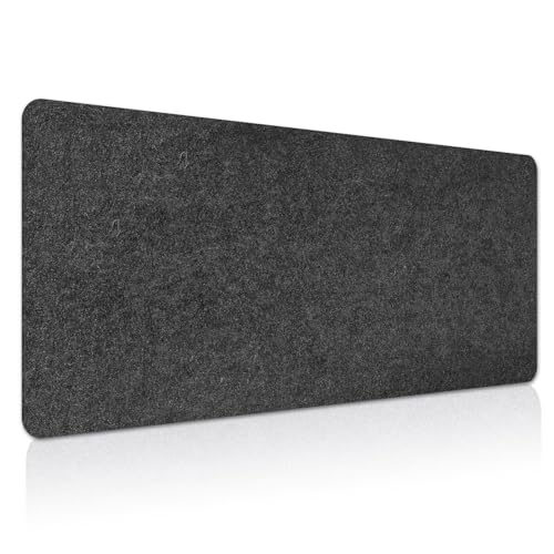 Large Felt Desk mat 36x12 inches, with Non-Slip Full Desk Mouse Pad,Office Computer Desk Mat for...
