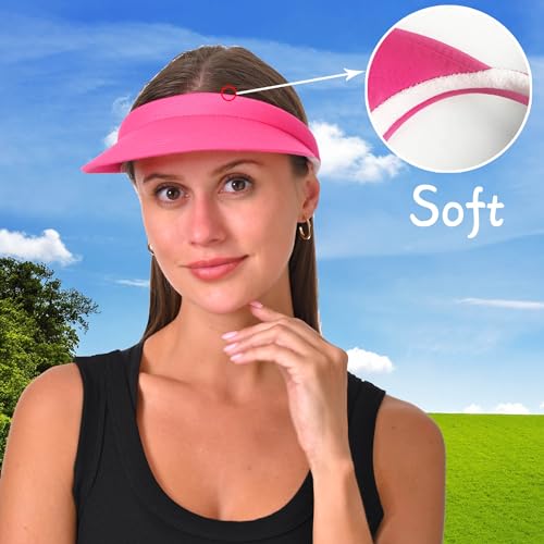 Image of 2 Pack Visor Women Men Sun Hat Clip On Visors Adjustable Sport Wide Brim Cap
